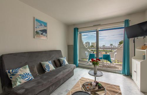 La Grande-Motte Apartment | Spacieux studio cabine-Parking gratuit-Clim-Proche centre & Mer-Vue Port LGM