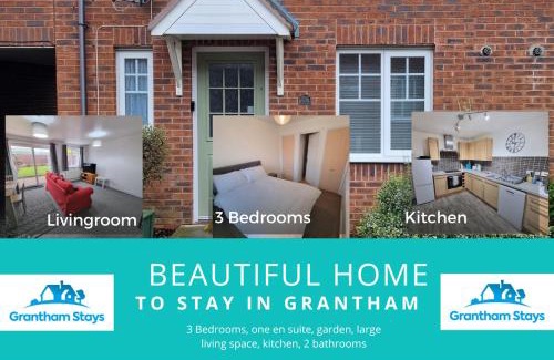 Grantham House | Spacious 3-Bed Family Home in Grantham, Free Parking, Garden