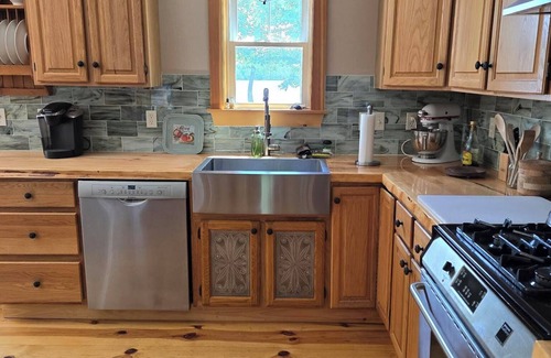 Gray House | Spacious 3 level home on Little Sebago Lake with sandy entry.