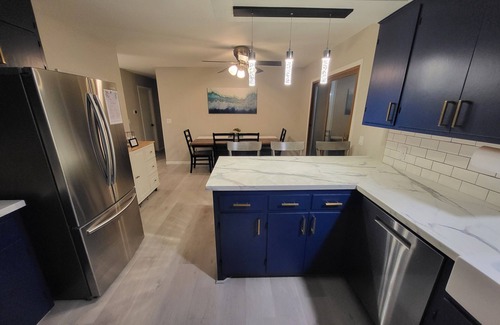 Big Lake House | Spacious 4-bedroom house on 1 acre, fenced, GAME ROOM, and party tent rental!