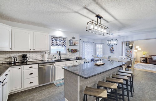 Long Pond House | Spacious 6-bedroom Pocono Home with Hot Tub, Game and Theater rooms, Fire Pit!
