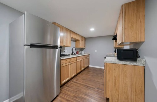 Glasgow Apartment | Spacious Backyard Fireplace Mins from Downtown