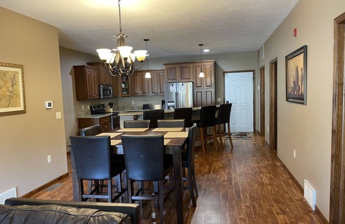 Arnolds Park Condo | Spacious Bridges Bay Condo with stunning lake views and 6 waterpark passes!
