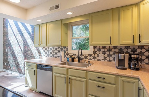 Court House House | Spacious forest retreat with hot tub, game room, pond, & cozy charm—perfect for family getaways!