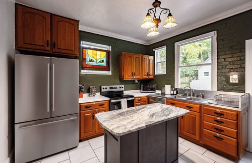 Mount Auburn House | Spacious Historic Home 4 King Beds Firepit Fenced Yard Close to OTR