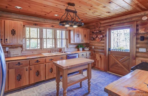 Mineral Bluff Cabin | Spacious Log Cabin - Outdoor Firepit! Fast Wifi.