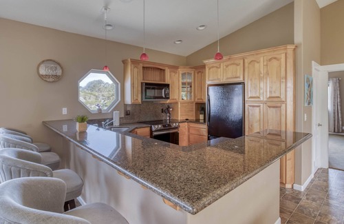 Logsden House | Spacious, Modern Home with Upper-Floor, Ocean-View Great Room has Queen Suite!