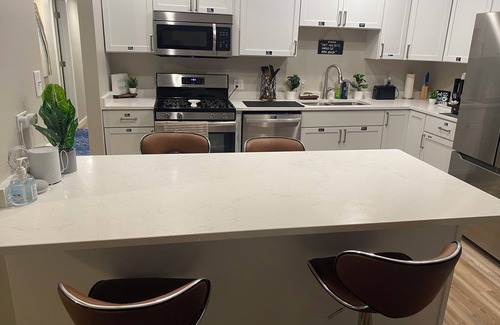 Champaign House | Spacious, remodeled 4-bedroom home with WiFi, AC, fire pit in charming Champaign