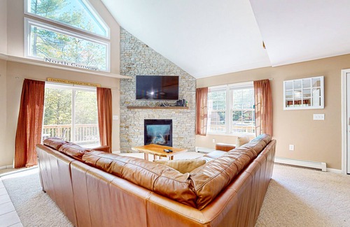 North Conway House | Spacious, three-story home w/game room, gas fireplace, free WiFi, & more!