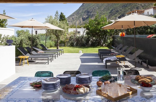 Malfa Villa | Spacious villa with terrace and pool. Sea views of Panarea and Stromboli.