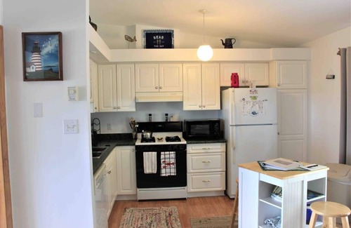 Lubec Cottage | Spectacular two- bedroom beachfront, beautiful lit-up deck for sunset dining!