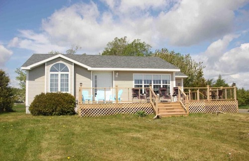 Lubec Cottage | Spectacular two- bedroom beachfront, beautiful lit-up deck for sunset dining!