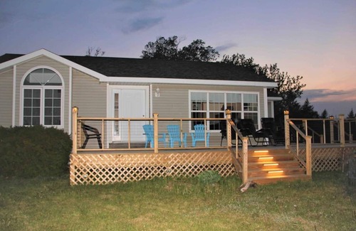 Lubec Cottage | Spectacular two- bedroom beachfront, beautiful lit-up deck for sunset dining!
