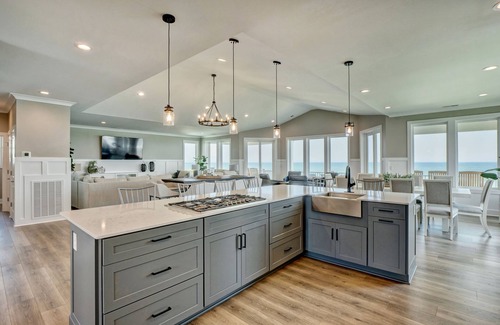 Sneads Ferry House | Spectacular 9 Bedroom Luxury Oceanfront sleeps 40 Heated Pool* + Hot Tub*!