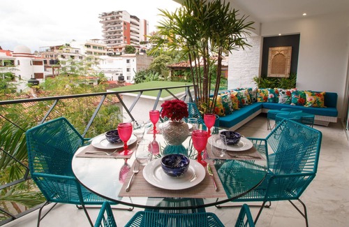 Amapas Condo | Spectacular View from D Terrace 201 2BD Condo for rent in Old Town, Puerto vallarta