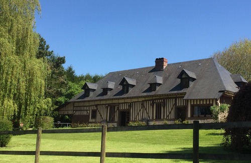Saint-Hymer House | Splendid Authentic Norman Residence with swimming pool and tennis court