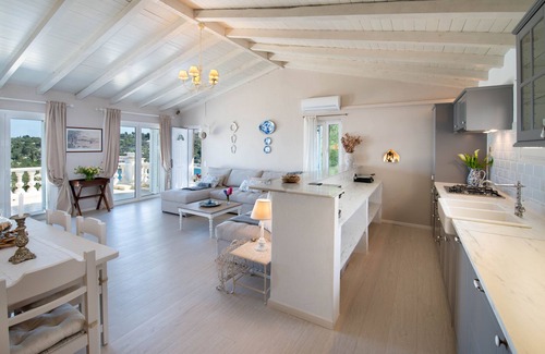 Katsimatika Villa | Splendid stone villa hovering above bay and sea views,with private pool