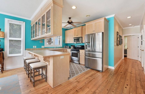 Saint Simons Island House | St Simons Coolest Dog Friendly Beach Bungalow with Private Heated Pool/Hot Tub!