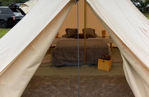 Dwyran Cabin | Star Gazing Cozy Hot Tent with Log Burner