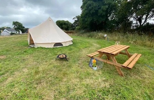 Dwyran Cabin | Star Gazing Cozy Hot Tent with Log Burner