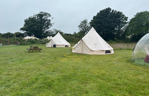 Dwyran Cabin | Star Gazing Cozy Hot Tent with Log Burner