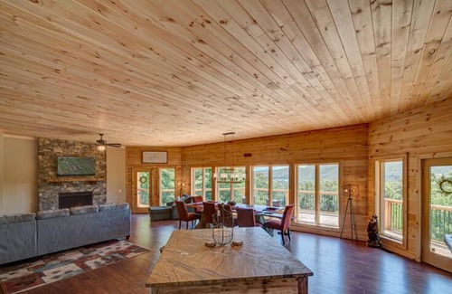 Blue Ridge Cabin | Star Mountain - Main Level Master | Movie Theatre | Stunning Views