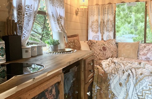 Bridgetown House | Stay in a gorgeous, vintage, very elegant, warm, cosy & characterful Gypsy Wagon