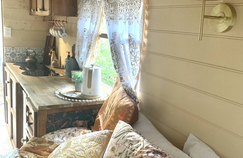 Bridgetown House | Stay in a gorgeous, vintage, very elegant, warm, cosy & characterful Gypsy Wagon