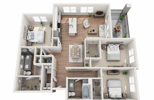 Charlotte Condo | StaysByWalker 3BR Waverly - 1G WiFi/King Beds/Gym