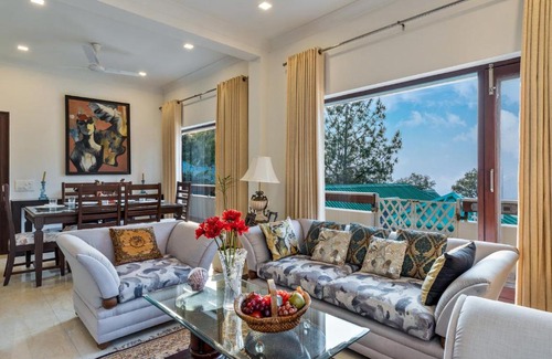 Dharampur Villa | StayVista at Panorama Estate with cosy seating