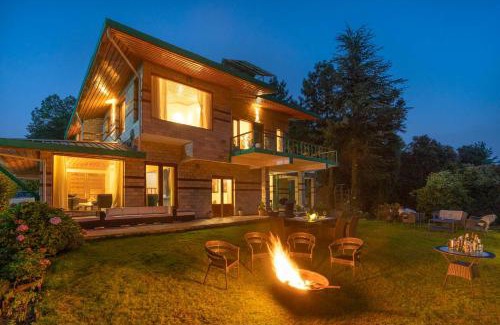 Shimla Villa | StayVista at The Woods with Indoor Fireplace & BBQ