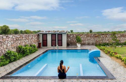 Sanganer House | StayVista's La Villa Farm - Tranquil Retreat with Outdoor Pool, Games & Terrace