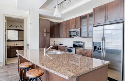 Second Street District Apartment | Stellar Downtown 1BR w/Gym & Pool, nr Lady Bird Lake, by Blueground