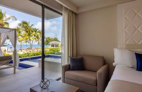 Morne Rouge House | Steps Away to Magazine Beach! Oceanfront Suite with Semi- Private Pool!