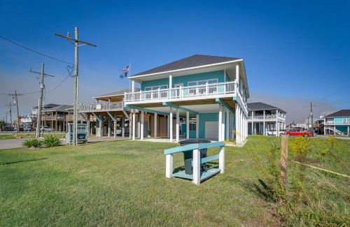 Port Bolivar House | Steps to Ocean Home with Deck in Crystal Beach!
