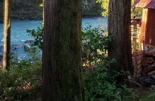 Lime Kiln Cabin | Steven's River Cabin - hot tub-beach-fireplace