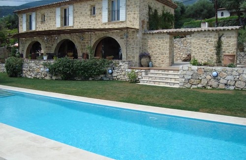 Tourrettes-sur-Loup Villa | Stone Provencal villa with panoramic sea view, heated pool and Spa