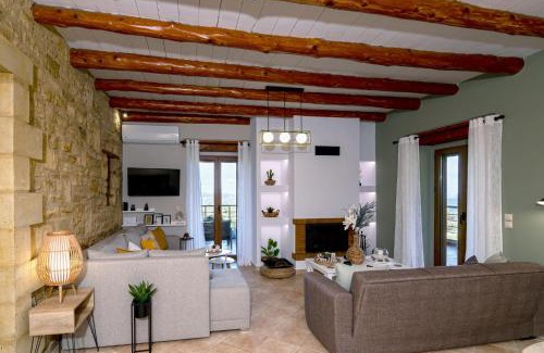 Apokoronas Villa | Stone villa Halepa panoramic view, private pool,big garden & quiet