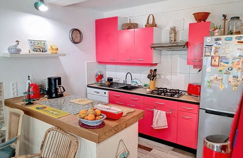 Langrune-sur-Mer House | Stone Villa Near Beach with Fireplace and Garden
