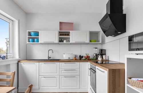 Steinbergkirche Apartment | Strandhafer - 1st floor, balcony, barbecue, washing machine, bathtub, shower, guest WC