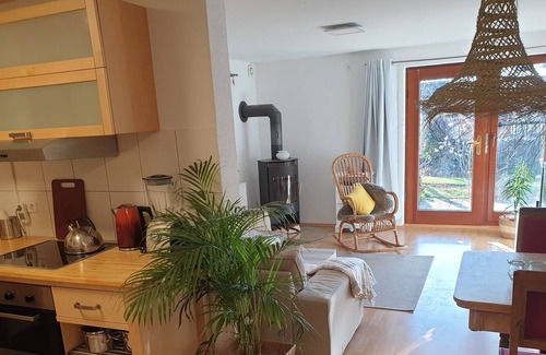 Neuffen Apartment | Studio 22 with pool use, sauna, wood-burning stove and terrace Fitness equipment
