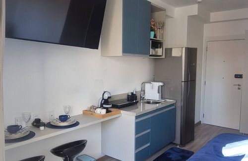 Tatuape Apartment | Studio 23m Tatuapé subway wi-fi + swimming pool + balcony + gym + coworking