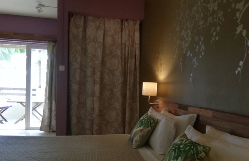 La Gaulette Apartment | Studio 3 Lush volcanic mountain views nestled in tropical fruit trees
