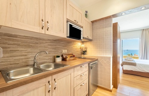 Lakones Apartment | Studio Apartment "Angela 4" with Sea View, Shared Pool & Wi-Fi