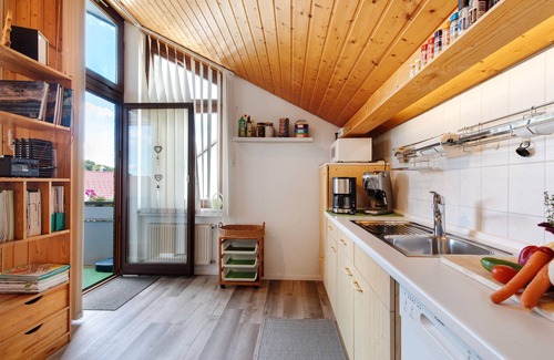 Bohringen Apartment | Studio Apartment 'Müller' with Balcony and Wi-Fi