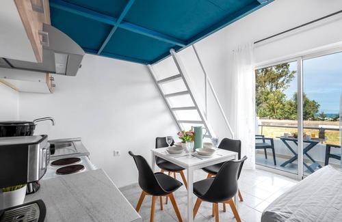 Ixia Apartment | Studio Apartment 'Sea Front In Ixia' with Private Garden, Wi-Fi and Air Conditioning