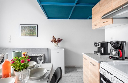 Ixia Apartment | Studio Apartment 'Sea Front In Ixia 2' with Private Garden, Wi-Fi and Air Conditioning