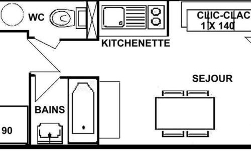 Les Saisies Apartment | Studio cabine aux Saisies, 4 pers, proche centre, balcon - FR-1-594-123