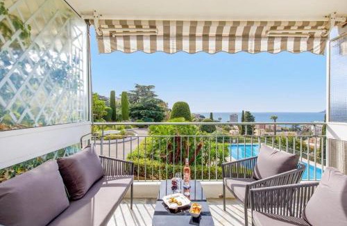 Cannes La Bocca Apartment | Studio calme et élégant avec vue mer