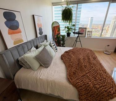 Downtown Edmonton Apartment | Studio Downtown , Rodgers Views, AC, Heated Free Underground Parking